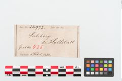 Etiketten zu Bronzebrillenfibel (NHMW-PRAE-024972)